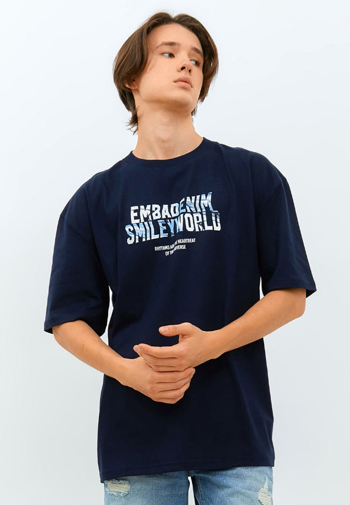 EMBA DENIM I SMILEYWORLD - Kaos Smiley Oversize Fit - Spade