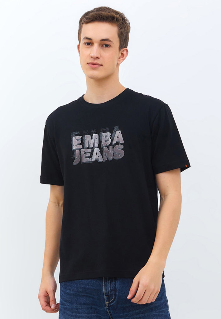 EMBA DENIM - Kaos Pria Lengan Pendek Regular Fit Material Single Jersey - Wyler