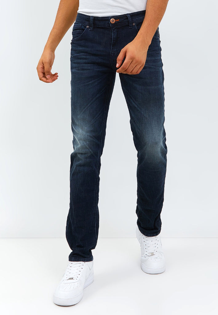 EMBA DENIM - Celana Panjang Denim Pria Regular Fit Non Stretch Warna Dark Stone - Devoted