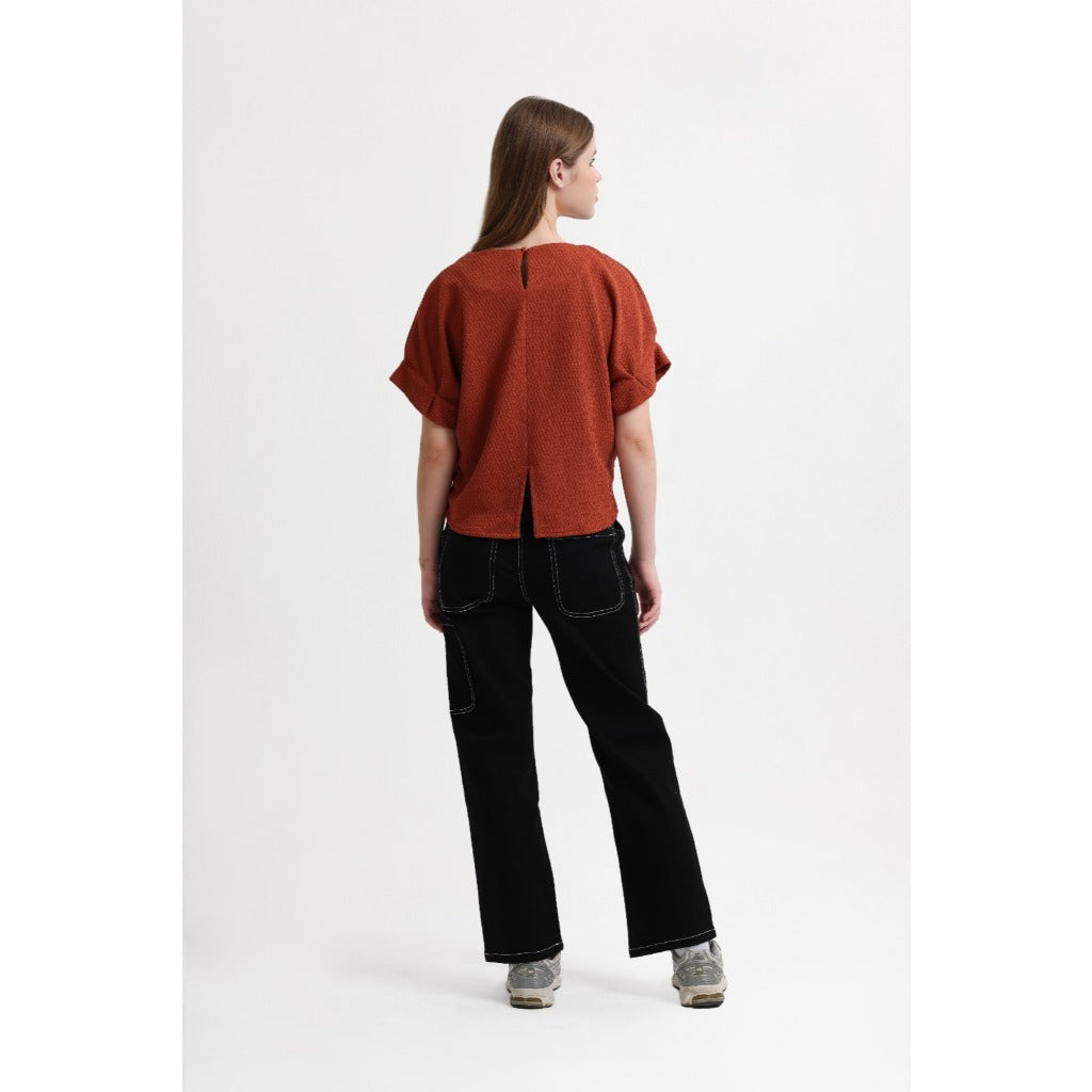 Emba Ladies - Evonie Celana Cargo Jeans Wanita Warna Hitam