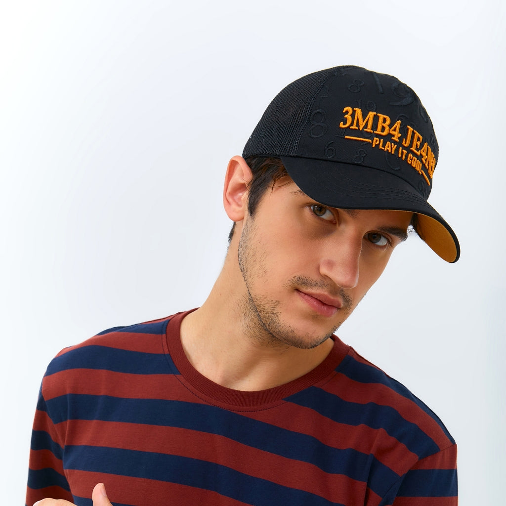 Emba Denim - Blade Topi Baseball Pria Warna Hitam