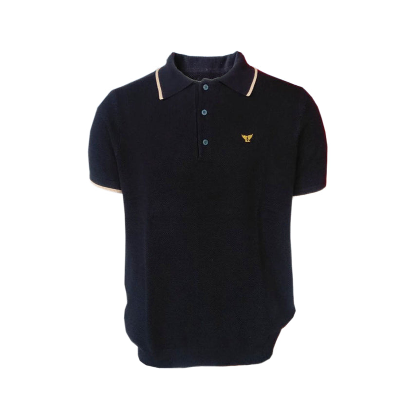 Emba Classic - Bugh Kaos Polo Pria Lengan Pendek Regular Fit Warna Navy